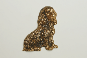 bronzedekoration_Hund_Cocker_Spaniel_udsmukning_gravsten
